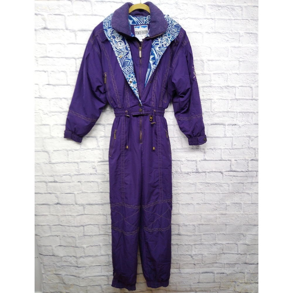 Vintage 80s 90s Powderhorn Ski Suit Purple - Picture 3 of 12